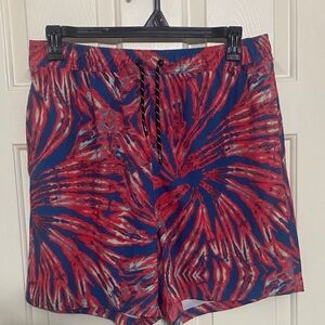 Neff Red and Blue Swim Shorts
